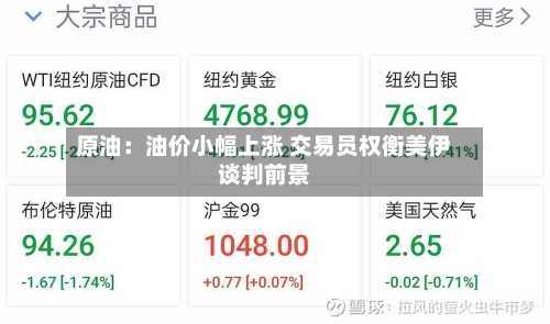 原油：油价小幅上涨 交易员权衡美伊谈判前景