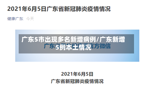 广东5市出现多名新增病例/广东新增5例本土情况