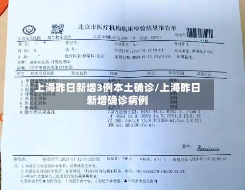 上海昨日新增3例本土确诊/上海昨日新增确诊病例