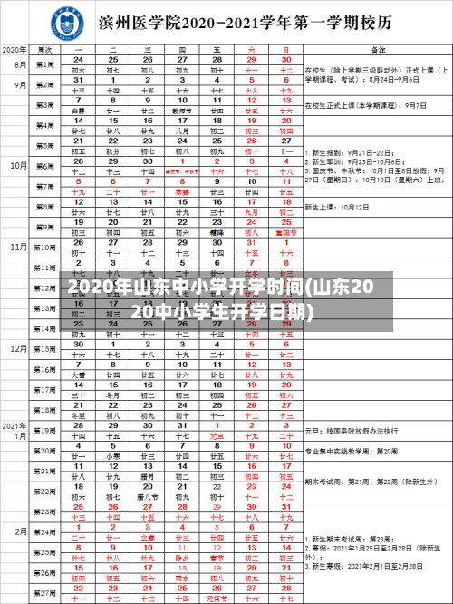 2020年山东中小学开学时间(山东2020中小学生开学日期)