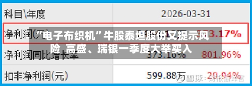 “电子布织机”牛股泰坦股份又提示风险  高盛、瑞银一季度大举买入-第2张图片