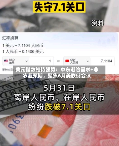 美元指数维持强势：中东避险需求+非农超预期，聚焦6月美联储会议-第2张图片