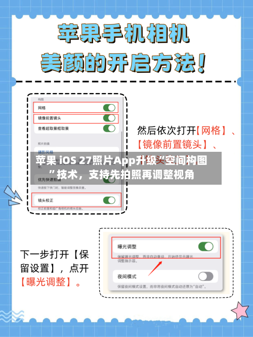 苹果 iOS 27照片App升级“空间构图”技术，支持先拍照再调整视角-第2张图片