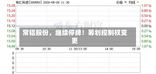 常铝股份，继续停牌！筹划控制权变更-第2张图片