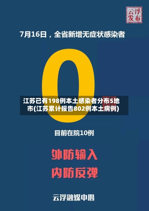 江苏已有198例本土感染者分布5地市(江苏累计报告802例本土病例)