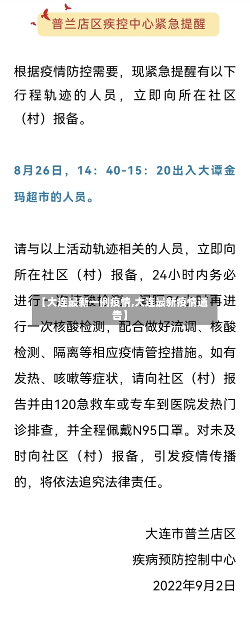 【大连最新一例疫情,大连最新疫情通告】-第3张图片