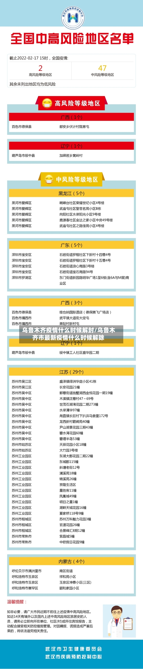 乌鲁木齐疫情什么时候解封/乌鲁木齐市最新疫情什么时候解除