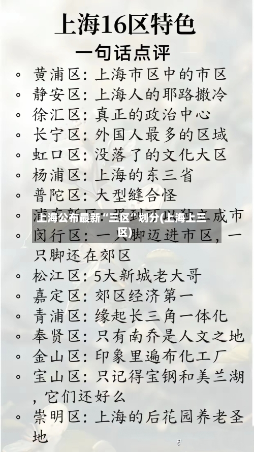 上海公布最新“三区”划分(上海上三区)-第2张图片