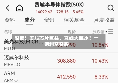 深夜！美股芯片巨头	，直线大跳水！一则利空突袭-第3张图片
