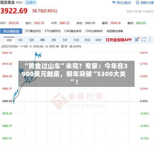“黄金过山车”未完？专家：今年在3900美元触底，明年突破“5300大关	”！-第2张图片