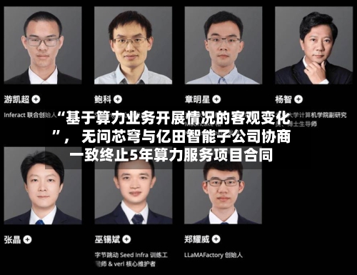 “基于算力业务开展情况的客观变化	”， 无问芯穹与亿田智能子公司协商一致终止5年算力服务项目合同-第2张图片