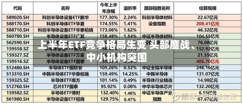 上半年ETF竞争格局生变 头部鏖战、中小机构突围-第3张图片