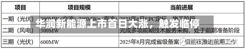 华润新能源上市首日大涨，触发临停-第2张图片