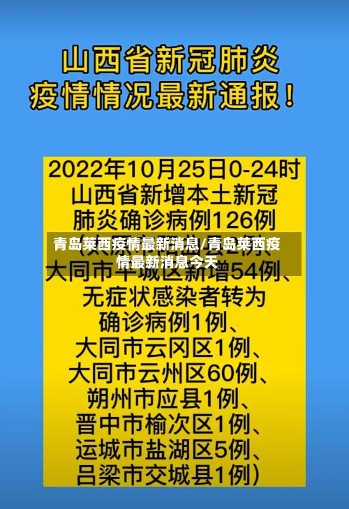 青岛莱西疫情最新消息/青岛莱西疫情最新消息今天