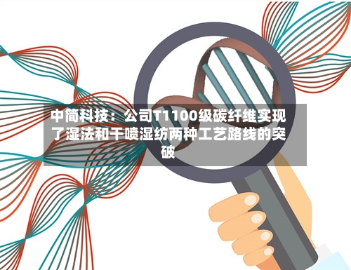 中简科技：公司T1100级碳纤维实现了湿法和干喷湿纺两种工艺路线的突破-第2张图片