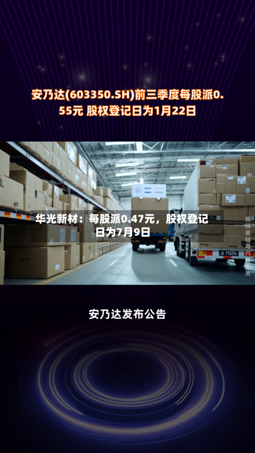 华光新材：每股派0.47元，股权登记日为7月9日-第2张图片