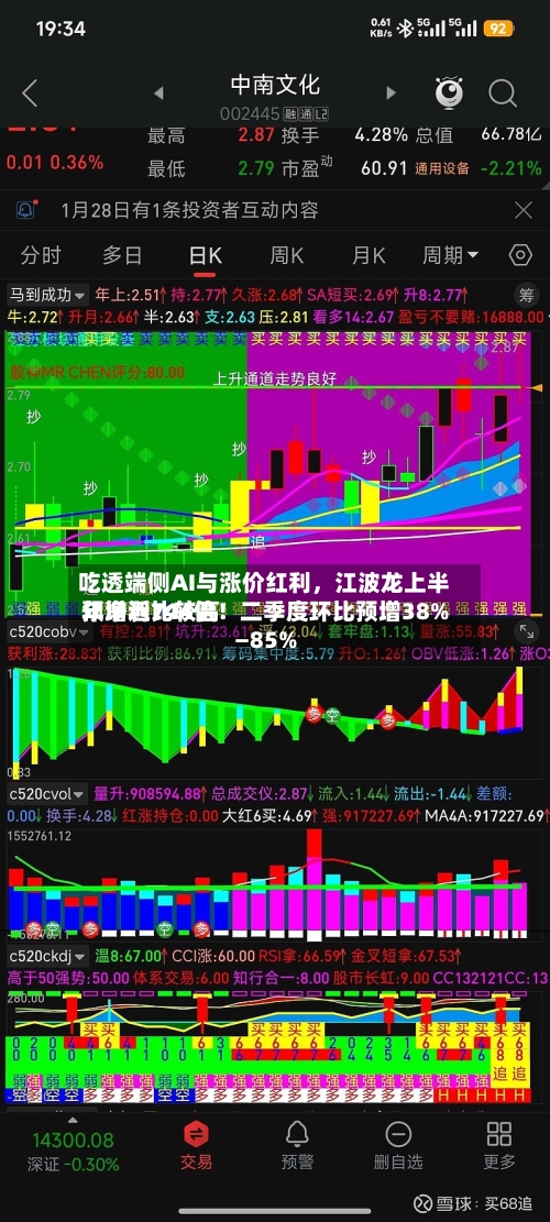 吃透端侧AI与涨价红利，江波龙上半年净利比较高预增近744倍！二季度环比预增38%—85%
