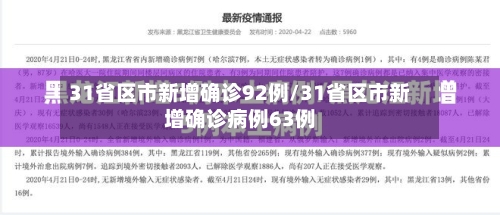 31省区市新增确诊92例/31省区市新增确诊病例63例-第3张图片