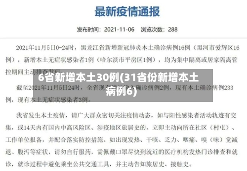 6省新增本土30例(31省份新增本土病例6)-第3张图片