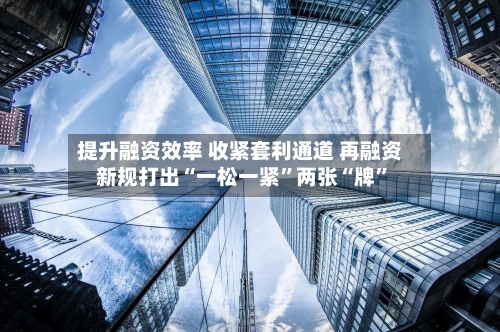 提升融资效率 收紧套利通道 再融资新规打出“一松一紧”两张“牌”-第2张图片
