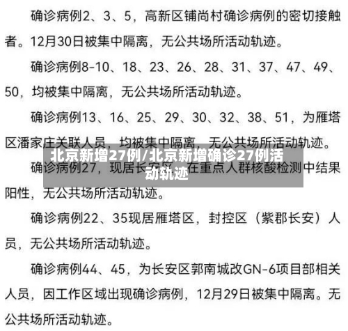 北京新增27例/北京新增确诊27例活动轨迹-第3张图片