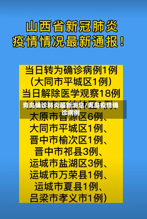 青岛确诊肺炎最新消息/青岛疫情确诊病例