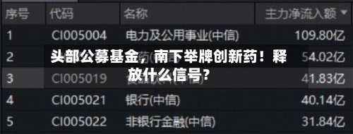 头部公募基金	，南下举牌创新药！释放什么信号？-第3张图片