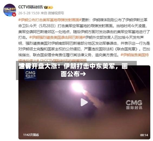 世界油价开盘大涨！伊朗打击中东美军，画面公布→-第3张图片