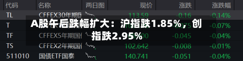 A股午后跌幅扩大：沪指跌1.85%，创指跌2.95%-第3张图片