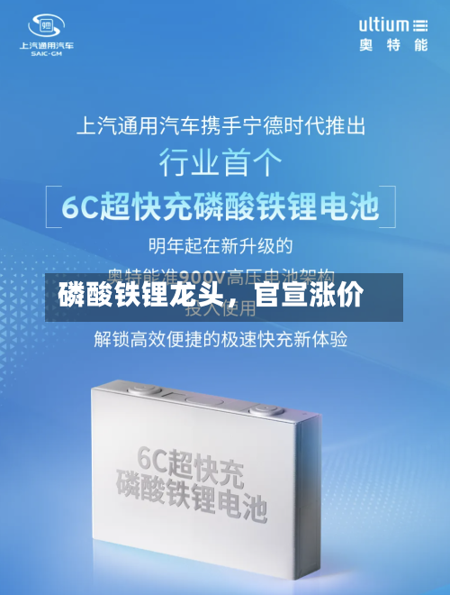 磷酸铁锂龙头，官宣涨价-第2张图片