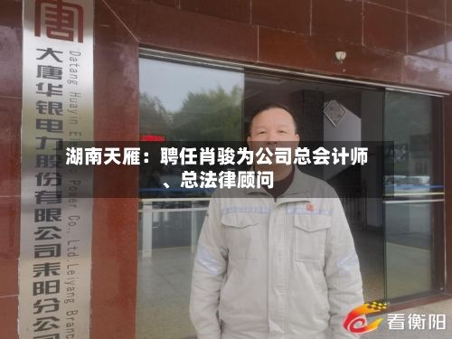 湖南天雁：聘任肖骏为公司总会计师、总法律顾问-第2张图片