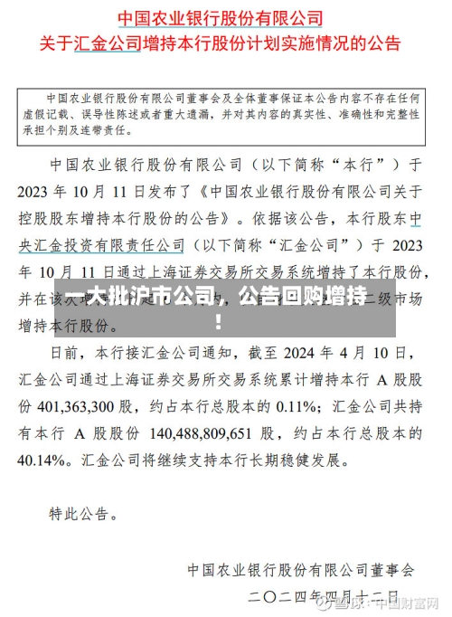 一大批沪市公司，公告回购增持！-第2张图片
