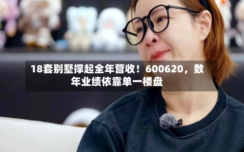 18套别墅撑起全年营收！600620，数年业绩依靠单一楼盘-第2张图片