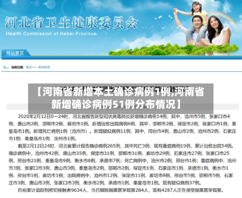 【河南省新增本土确诊病例1例,河南省新增确诊病例51例分布情况】-第1张图片