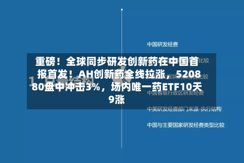 重磅！全球同步研发创新药在中国首报首发！AH创新药全线拉涨，520880盘中冲击3%	，场内唯一药ETF10天9涨-第2张图片