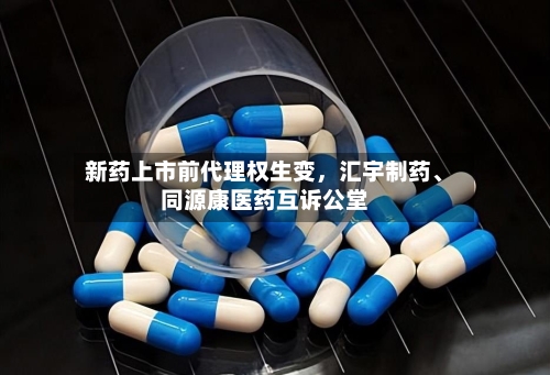 新药上市前代理权生变，汇宇制药、同源康医药互诉公堂-第2张图片