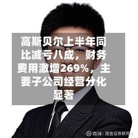 高斯贝尔上半年同比减亏八成	，财务费用激增269%，主要子公司经营分化显著-第2张图片