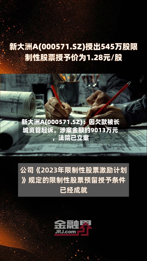 新大洲A(000571.SZ)：因欠款被长城资管起诉	，涉案金额约9013万元，法院已立案-第2张图片