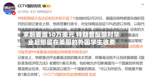 求职要缴10万美元 特朗普酝酿对毕业后想留在美国的外国学生收费-第3张图片