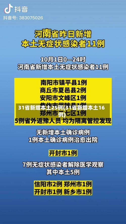 31省新增本土25例(31省新增本土16例)-第2张图片