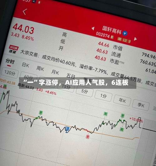 “一”字涨停，AI应用人气股	，6连板-第2张图片