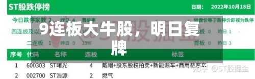 9连板大牛股，明日复牌-第2张图片