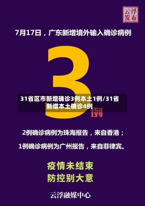 31省区市新增确诊3例本土1例/31省新增本土确诊4例-第2张图片