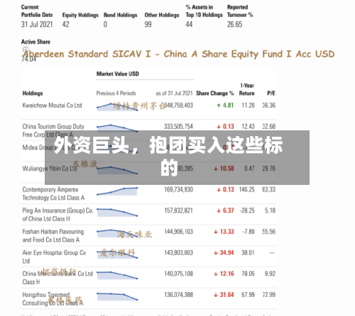 外资巨头	，抱团买入这些标的-第2张图片