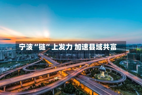 宁波“链”上发力 加速县域共富-第3张图片