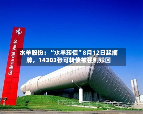 水羊股份：“水羊转债”8月12日起摘牌，14303张可转债被强制赎回-第2张图片