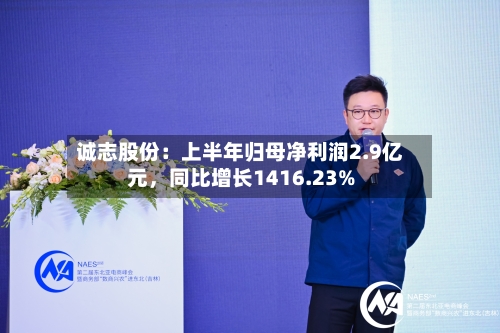 诚志股份：上半年归母净利润2.9亿元，同比增长1416.23%-第2张图片