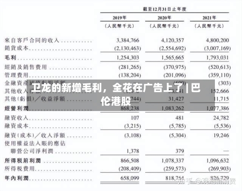 卫龙的新增毛利	，全花在广告上了 | 巴伦港股-第3张图片