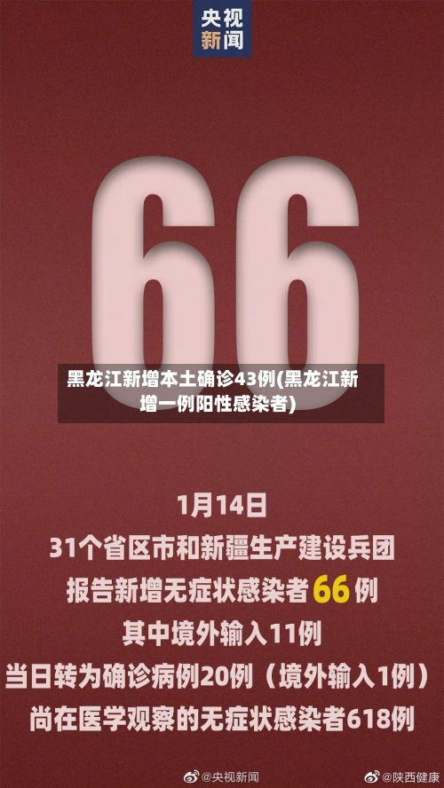 黑龙江新增本土确诊43例(黑龙江新增一例阳性感染者)