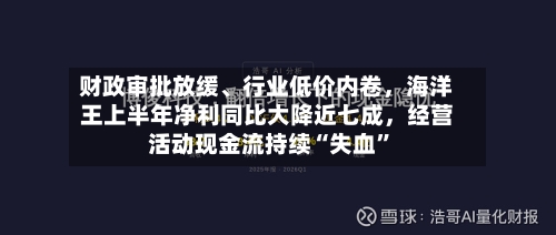 财政审批放缓、行业低价内卷，海洋王上半年净利同比大降近七成	，经营活动现金流持续“失血”-第3张图片